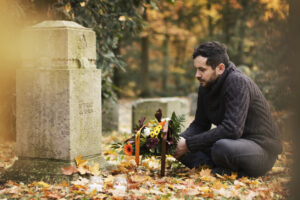 Man in the cemetery