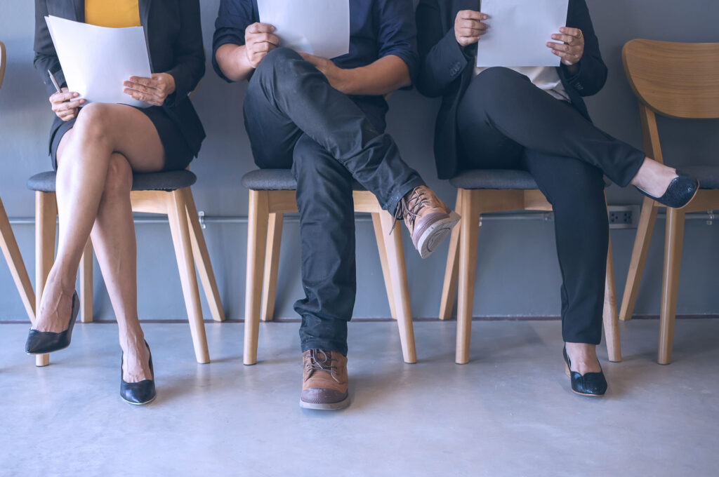 employment practice individuals sitting in waiting room